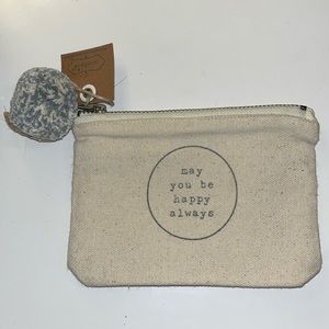 Small Cosmetics Bag with Pom